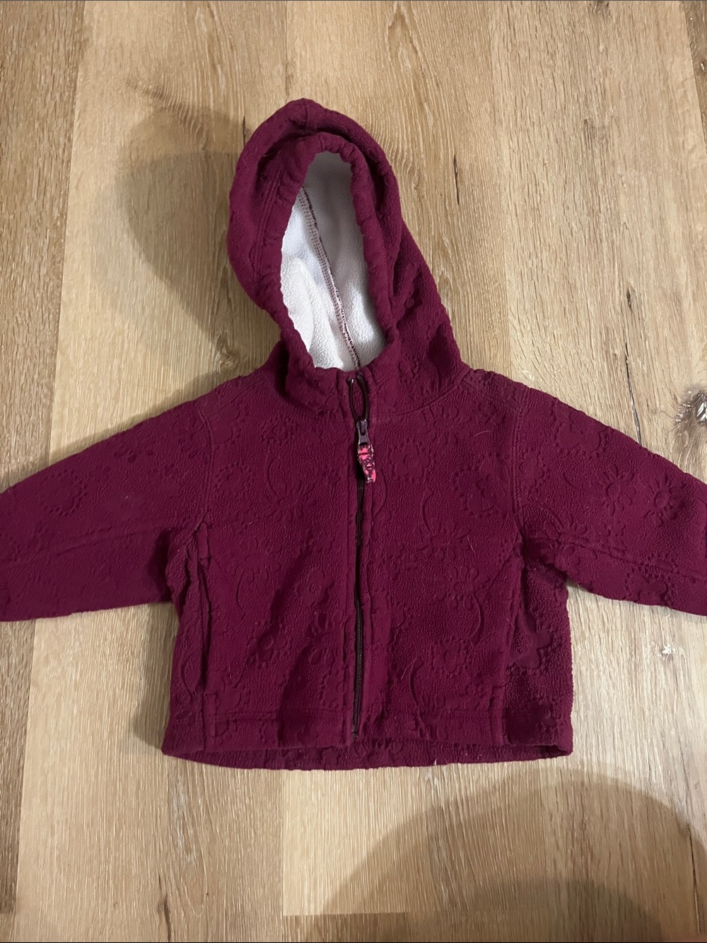 REI Girls' Hooded Zip Sweatshirt - Burgundy
